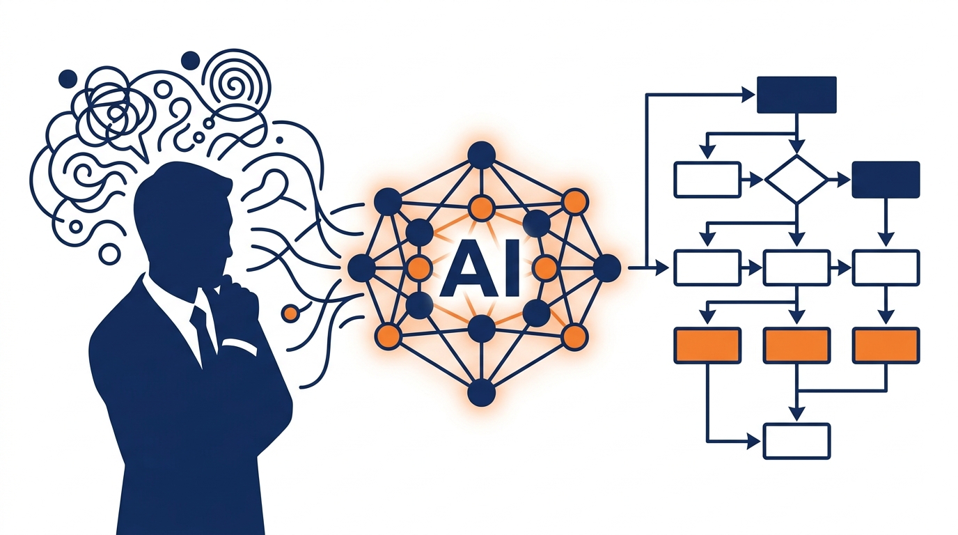 暗黙知から形式知へのAI変換イメージ