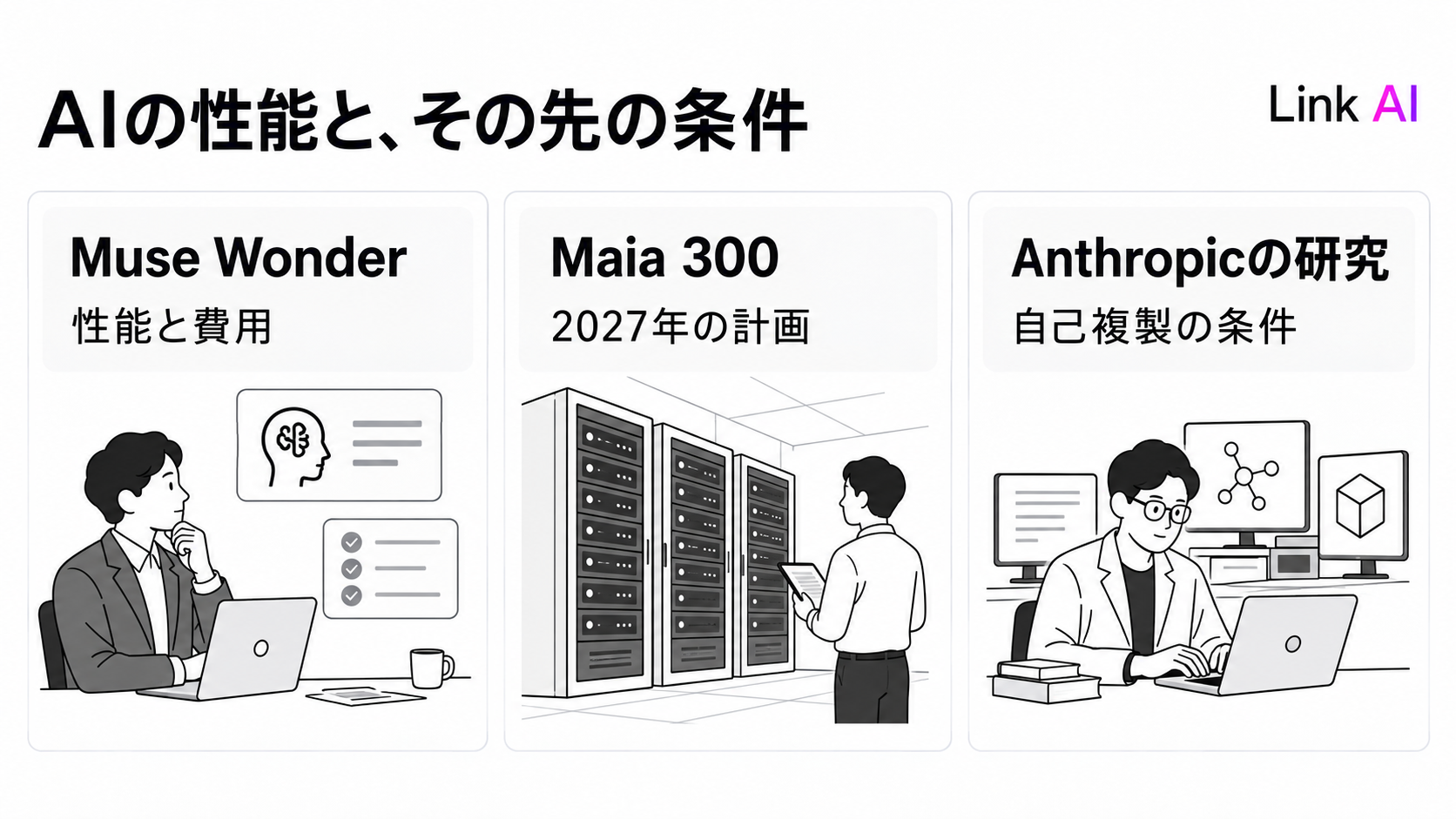 MetaのMuse Wonderは何が伸びたか。Maia 300と小型AIの自己複製研究